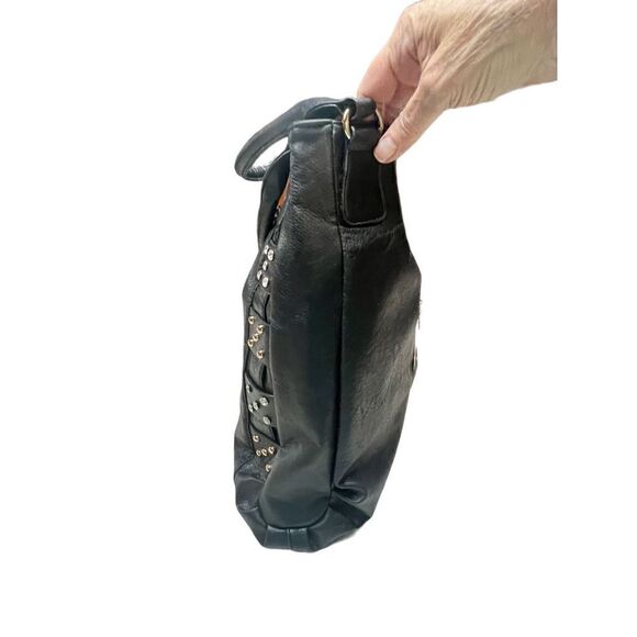 No Brand satchel bag* Black/ Gold￼/ sequence * Grained Bag NWT - Picture 6 of 11